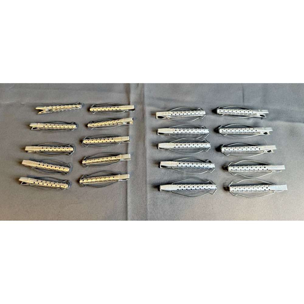 Vtg Aluminum Goody Hair Curler Rods Clips Lot 20 pcs 3" & 2.5" Hair Styling